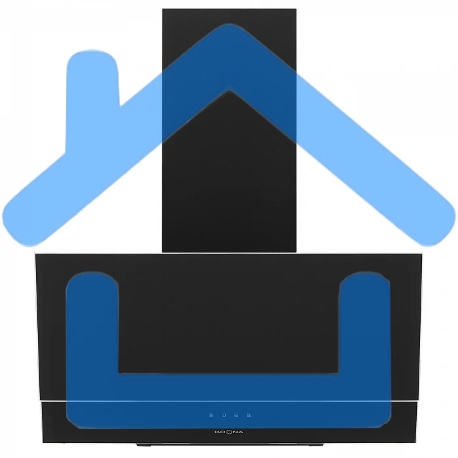 Вытяжка наклонная KRONA Verein II 600 Black S черный, 60 см, 863 куб. м/ч, 55 дБ