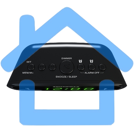 Радиочасы с будильником SOUNDMAX SM-1588 (черный c зеленым)-5