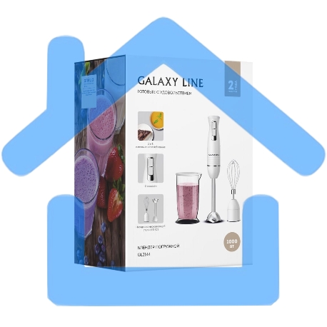 Блендер Galaxy Line GL 2144, белый, погружной, 1000 Вт, 17 000 об/мин, 2 скорости-1