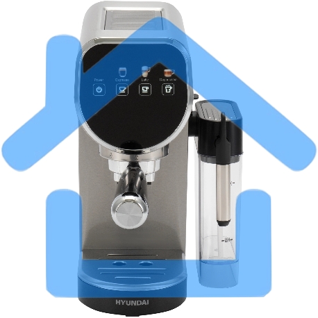 Кофеварка рожковая Hyundai HEM-4307 1350Вт серебристый