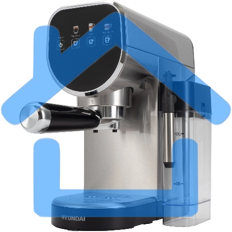 Кофеварка рожковая Hyundai HEM-4307 1350Вт серебристый-1