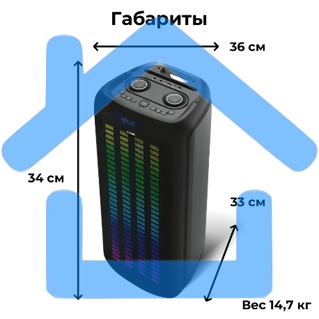 Портативная Bluetooth-колонка BQ PBS2010 черный 100 Вт-4