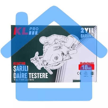 Профессиональная пила циркулярная бесщеточная KLPRO KLDAT18B-80 (18 В / 8,0 А·ч, 3650 об/мин, 165мм)-3