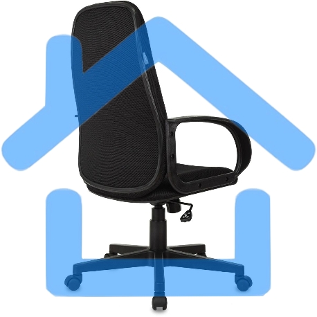 Кресло руководителя Бюрократ CH-808AXSN/TW-11 черный TW-11-20