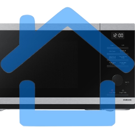 Микроволновая печь Samsung MG23DG4524ATBW нержавеющая сталь/черный 23л. 800Вт переключатели - поворотный механизм-1