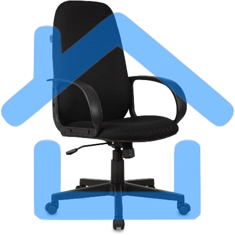 Кресло руководителя Бюрократ CH-808AXSN/TW-11 черный TW-11-19