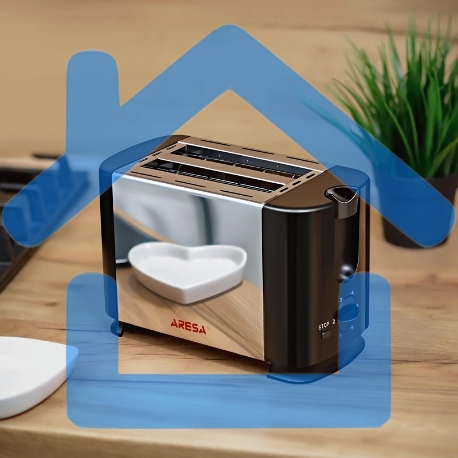 Тостер ARESA AR-3005 735 Вт, серебристый/черный-6