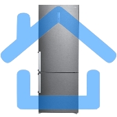 Холодильник Hyundai CC4553F нержавеющая сталь двухкамерный 316/100л морозилка снизу, No Frost