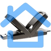 Флешка USB Netac US5 128Gb USB 3.2+TypeC Solid State Flash , up to 550MB/500Mb/s