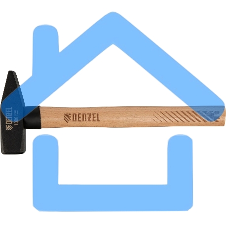 Молоток слесарный Denzel 1000 г, кованый квадратный боек, буковая рукоятка-2