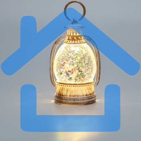 Светильник декоративный (фигура) Фонарик с эффектом снегопада и подсветкой NEON-NIGHT