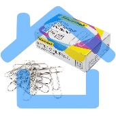 Скрепки Silwerhof никель 33мм (упаковка: 100шт) картонная коробка