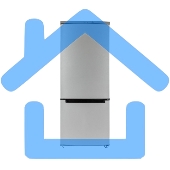 Холодильник Бирюса M551 металлик двухкамерный 180/60л морозилка снизу, автоматическое оттаивание