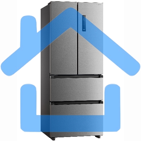 Холодильник Бирюса FD 431 I нержавеющая сталь трехкамерный 244/147 л морозилка снизу-1