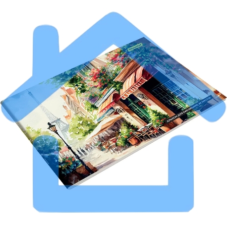 Альбом для рисования Silwerhof 20л. A4 Акварельные пейзажи 4 дизайна, картон скрепка-3