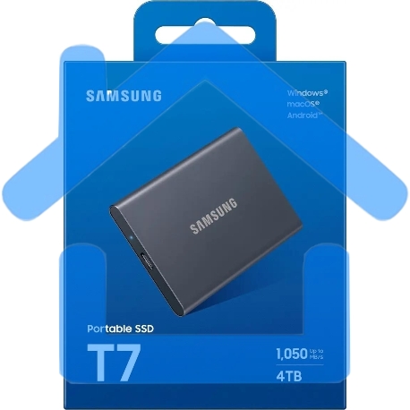 Твердотельный диск Samsung T7 Shield MU-PC2T0K серый титан, 4Tb 3D NAND TLC, USB 3.2 Type-C R/W - 1050/1000 Mb/s-18