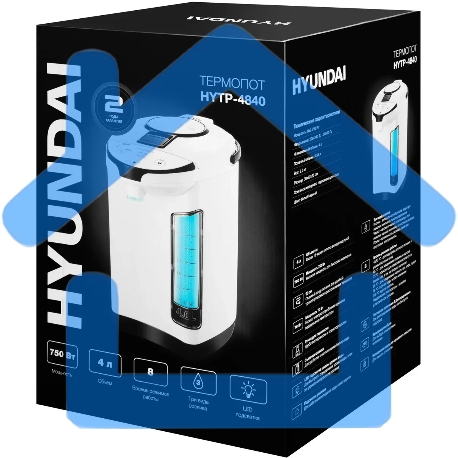 Термопот Hyundai HYTP-4840 4л, 750Вт, белый/черный-1