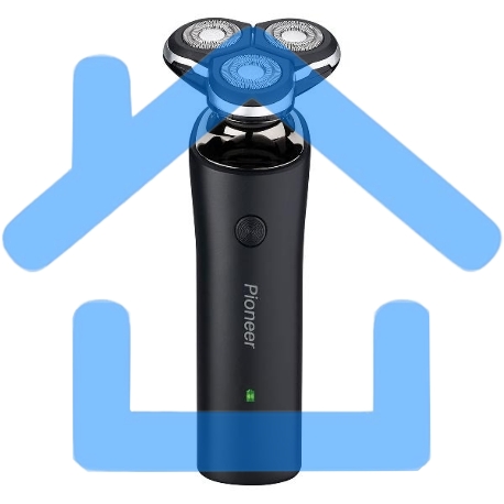Электробритва Pioneer BS006, 3 плавающие бритвенные головки, сухое и влажное бритье, время работы до 90 мин-2