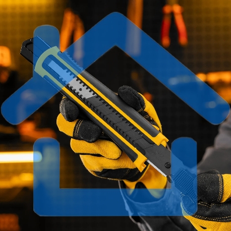 Нож Denzel 25 мм, сменное лезвие, SK4, корпус из ABS + TPR, торцевой зажим-2