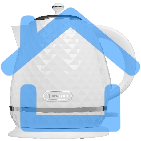 Чайник электрический BRAYER BR1008WH 2200 Вт, 1,7 л, Strix, автоотключ, термост.пласт.