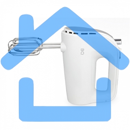 Миксер BQ MX423 White-Steel, Мощность 500 Вт, 5 скоростных режимов, Режим ТУРБО