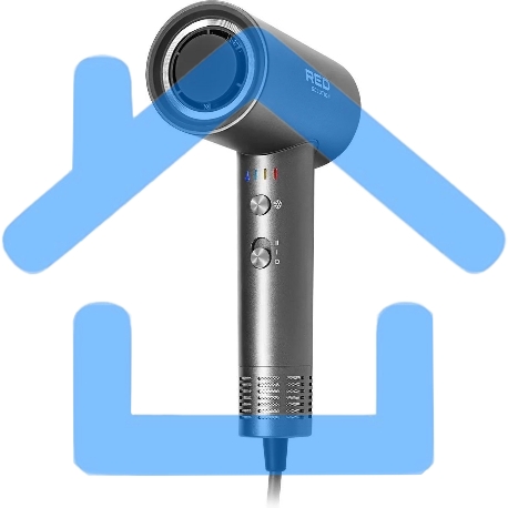 Фен Red Solution RF-510, 1400Вт, серый/серебристый-4