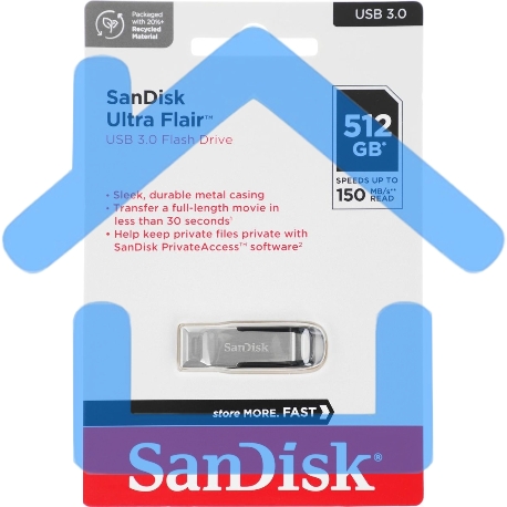 Флешка USB Sandisk USB3 512Gb SDCZ73-512G-G46-1