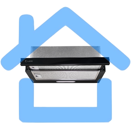 Вытяжка телескопическая LEX HONVER G 500 черная, 50 см, 600 куб. м/ч, 45 дБ-3