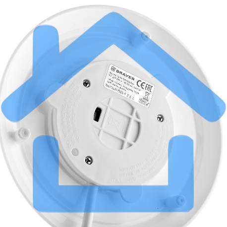 Чайник электрический BRAYER BR1008WH 2200 Вт, 1,7 л, Strix, автоотключ, термост.пласт.-6