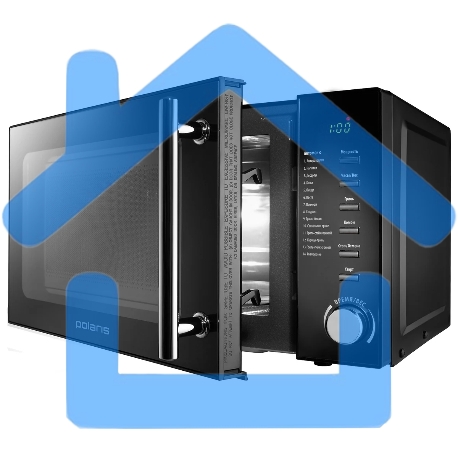 Микроволновая печь Polaris PMO 2002DG RUS черный, 20 л, 700 Вт, переключатели - поворотный механизм/кнопки-3