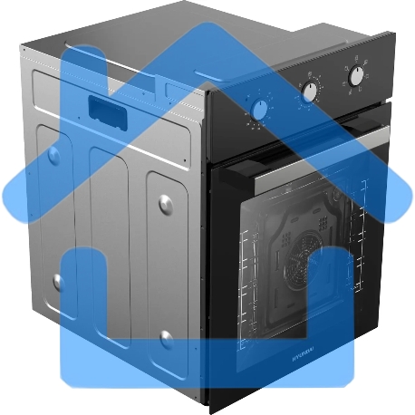 Духовой шкаф электрический Hyundai HEO 45311 BG черный-2