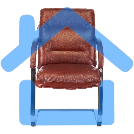 Кресло офисное Бюрократ T-9927SL-LOW-V Leather Eichel светло-коричневый, кожа, низк. спин. полозья металл хром-1