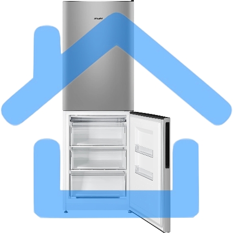 Холодильник Atlant 4612-181 серебристый двухкамерный 182/119л морозилка снизу-4