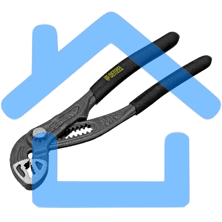 Клещи переставные Denzel кнопочный механизм, обливные рукоятки, 180 мм