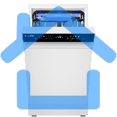 Посудомоечная машина MAUNFELD MWF45331W Inverter, белый, 45 см, 10 компл., 44 дБ, класс A+++