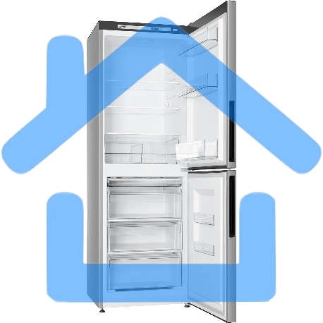 Холодильник Atlant 4612-181 серебристый двухкамерный 182/119л морозилка снизу-3