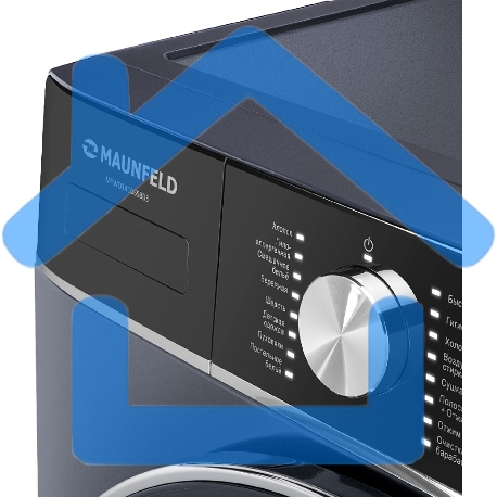 Стирально-сушильная машина Maunfeld MFWD14106SB03 темно-серебристый, загрузка фронтальная 10 кг, 1400 об/мин., класс: В-10