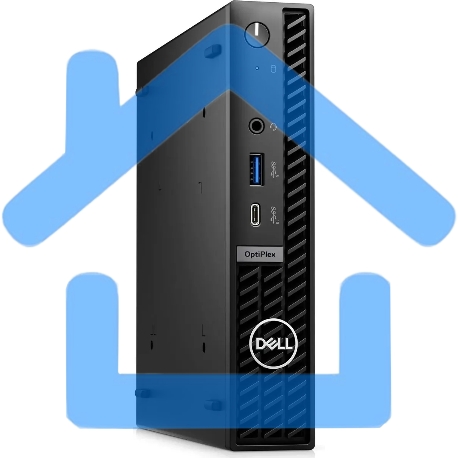 Неттоп Dell Optiplex 7020 Micro i3 14100T (2.7) 16Gb SSD 512Gb UHDG 730 Linux Ubuntu GbitEth 260W мышь клавиатура черный (7020-3620)