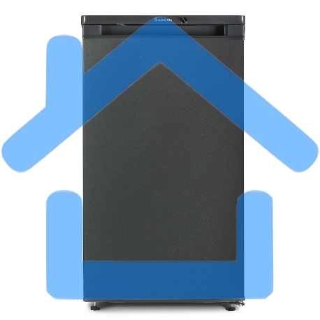 Холодильник Бирюса W408 графит однокамерный 88/27л морозилка сверху