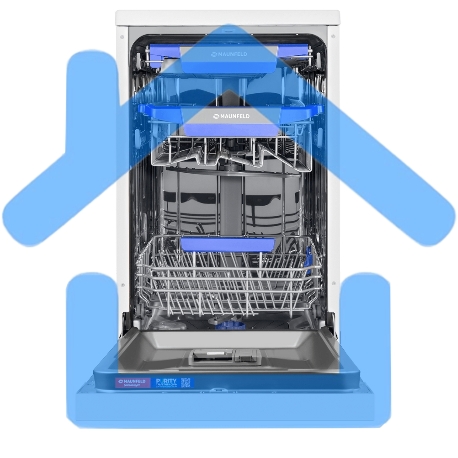 Посудомоечная машина MAUNFELD MWF45331W Inverter, белый, 45 см, 10 компл., 44 дБ, класс A+++-1