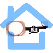 Кнопка HOME в сборе с механизмом и шлейфом для iPhone 6S/6S Plus, розовое золото