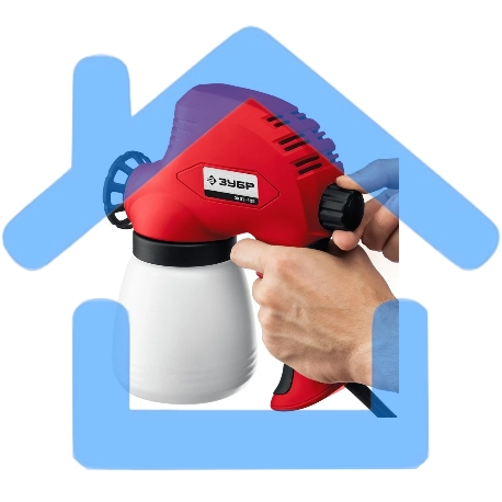 Электрический безвоздушный краскопульт ЗУБР 120 Вт ЗКПЭ-120-5