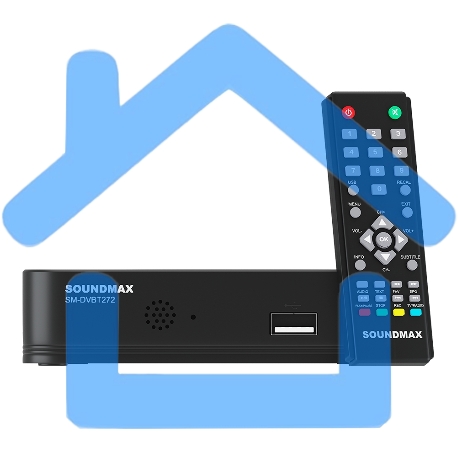 Приставка для цифрового ТВ SOUNDMAX SM-DVBT272 черный