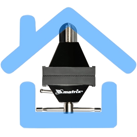 Тиски настольные Matrix 18508многофункциональные, смен.насадка-хомут для дрели, шарнирный механизм-1