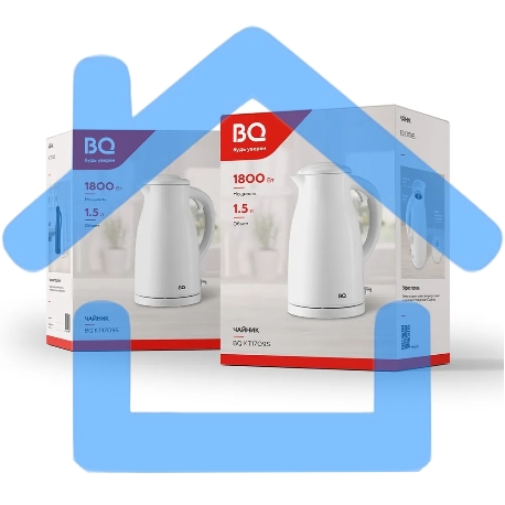 Чайник BQ KT1709S белый. Мощность:1800/Объем:1,5-3