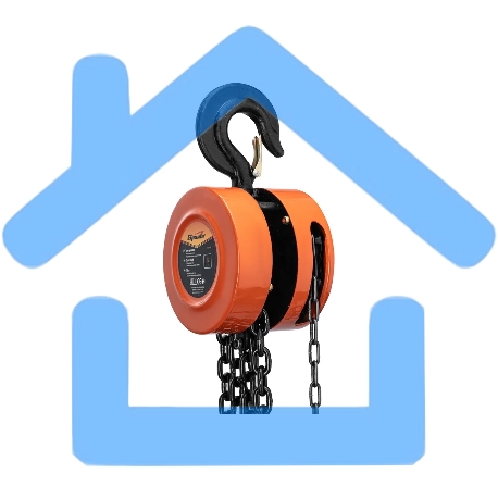 Таль цепная Sparta 519195 3 т, h подъема 3 м, расстояние между крюками 470 мм-6