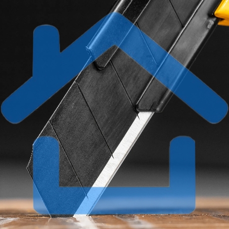 Нож Denzel 18 мм, сменное лезвие, SK4, корпус из цинкового сплава + TPR, торцевой зажим-8