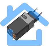 Сетевое зарядное устройство USB-A и 2 USB-C, 65Вт Rexant