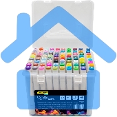 Набор маркеров для скетчинга Silwerhof Idea, двойной пишущий наконечник, 1-7мм, 80 цветов (80шт.) пластиковая коробка