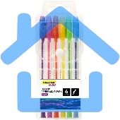 Набор ручек гелевых Silwerhof Create Neon, d=1мм блистер (6шт), 6 цветов